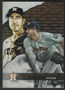 2020 Topps Gold Label Justin Verlander #40 Class 1 Black Parallel - Astros