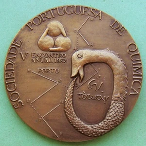 Snake Society of Chemistry Professor 1982 Bronze Medal by JOAQUIM CORREIA! - Picture 1 of 2