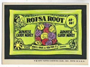1975 Topps Wacky Packages 14th Series 14 ROTSA ROOT CANDY white back nm- - Bild 1 von 2