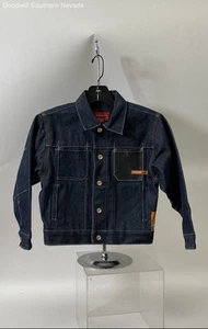 Platinum Fubu Boys Blue Denim Jacket - Size S (4) - Picture 1 of 5