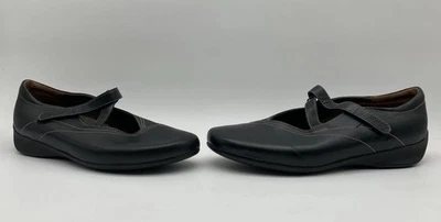 Wolky Zapatos para Caminar Para Mujer Talla 42 EE. UU. 11.5-12 Mary Jane Cuero Negro Gancho Lazo Foto 1 de 4