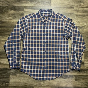 Patagonia Ridgeline Hemd Herren Medium Navy kariert Bio Pima Baumwolle Garn gefärbt - Bild 1 von 10