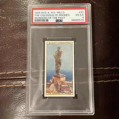 1926 W.D. & H.O. WILLS WONDERS OF THE PAST 37 THE COLOSSUS OF RHODES PSA 4 - Image 1 of 2