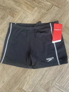 Speedo Endurance Boys Black Boxer Swim Shorts to fit age 12 NEW - Picture 1 of 3