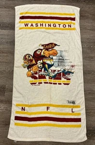 Vintage 1988 Washington Redskins NFL 29.5" x 57" Beach Towel - Picture 1 of 9