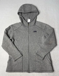 Patagonia Hoodie Sweaterknit Jacket Full Zip Gray Fleece Boys Size 12 - Picture 1 of 5