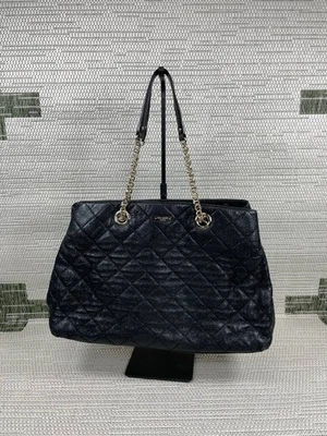 Bolso de Mano Kate Spade New York Bolsos Cuero Acolchado Negro Doble Asa Cadena Correa Foto 1 de 4