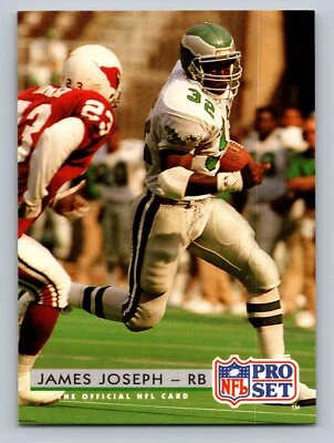 1992 Pro Set #284 James Joseph   Philadelphia Eagles - Image 1 of 2