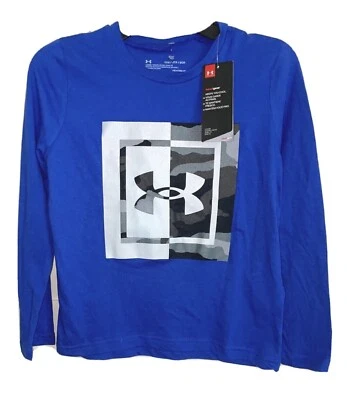 Under Armour Camo Box Logo Long Sleeve Blue Grey Logo NWT - Image 1 of 4