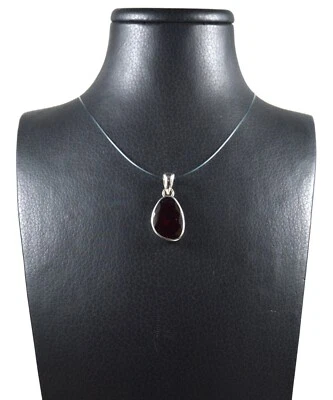 Ciondolo in Granato Almandino Naturale e Argento 925 Made In Italy - Immagine 1 di 4