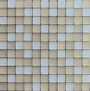 1X1 Palm Beach Blend Glass Mosaic Tile Matte Frosted Finish Backsplash BOX OF 10 - Imagen 1 de 2