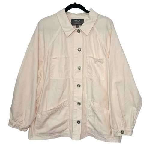 OFF WHITE Giacca Torrid Canvas Raglan Chore panna bianco sporco taglia 3X