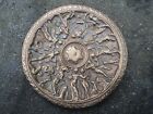 Antique Heavy Bronze Wall Plaque/Charger (Gorgeous Detail And Patina).