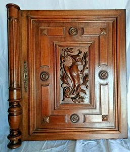 28" Large French Antique Architectural Pillar Panel Door Solid Oak Wood 2 - Picture 1 of 7