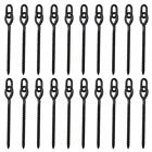 20pcs Fishing Tackle Boile Screw Peg with Round/Oval Ring Swivel D-Rig Chod Rig