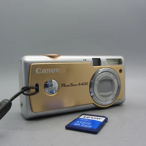 Canon Digital Camera PowerShot A400 3.2MP Gold Tested - Picture 1 of 8