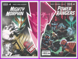 MIGHTY MORPHIN #4 & POWER RANGERS #4 CONNECTING VARIANT SET Boom 2021 NM- NM - Picture 1 of 5