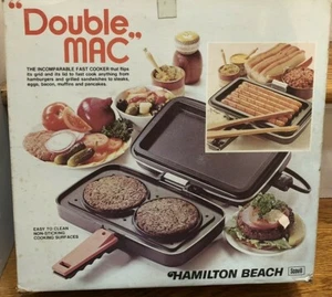 NOS Vintage Hamilton Beach Doppel Mac Schnellkocher Grillplatte # 493 Brandneu - Bild 1 von 12
