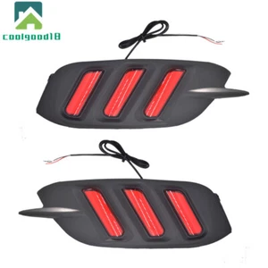 Tail Light Black Pair For Honda Civic LX EX Touring 2016-2020 Red LED Rear Brake - Imagen 1 de 12