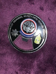 FIRST SQUADRON SEVENTY-FIFTH REGIMENT "WIDOWMAKERS" OIF OEF presentation coin - Picture 1 of 3