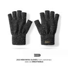 Mens Women Fingerless Gloves Half Finger Winter Warm Knitted Thermal Soft Glove