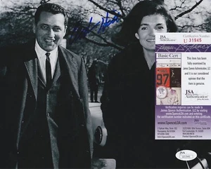 Foto firmada por Clint Hill de 8x10 con certificado de autenticidad JSA #U31945 John F Kennedy JFK Jackie - Imagen 1 de 2