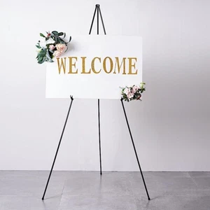 65-Inch Black metal EASEL Collapsible TRIPOD STAND Party Event Home Decorations - Picture 1 of 9