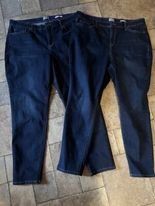 2 pairs/Lot 18W Wonderly Pull-on Skinny Jeans High-Rise Elastic Waistband EUC - Picture 1 of 4