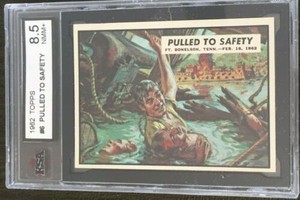 1962 Topps Civil War News #6 Pulled to Safety KSA 8.5 SHARP corners & Centered