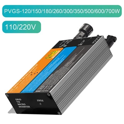 120/180/260/350/500/600W/700W MPPT Micro Grid Tie Solar Inverter Power Converter - Image 1 of 4
