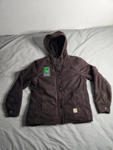 Carhartt Sandstone Berkeley Lined Canvas Jacket Womens Size Medium Brown 100657 - Picture 1 of 10