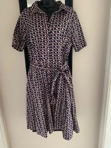 Boden pink/navy patterned dress size 18R - Picture 1 of 5