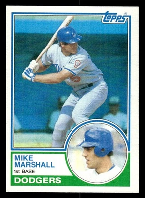 1983 Topps #324 Mike Marshall Card Los Angeles Dodgers - Image 1 of 2