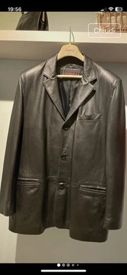 Chevignon Giacca Blazer Uomo pelle Leather Coat Man Size XXL - Imagen 1 de 4