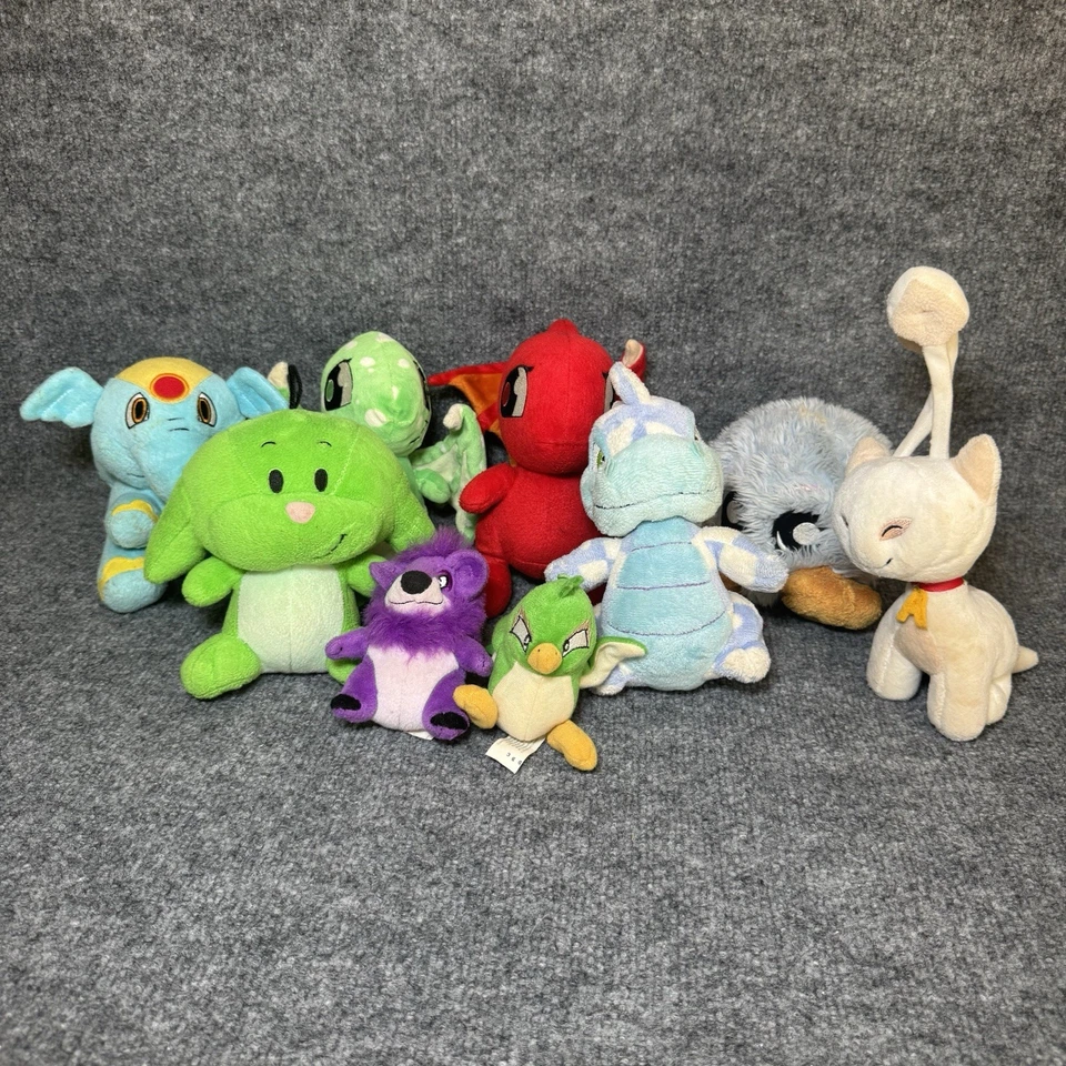 Lote de Pelúcia Neopets Aisha, Lupa Azul, Cloud Scorchio, Kacheek e Bônus McDonald’s - Imagem 1 de 4