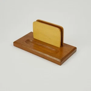 Vintage Teak Pen Tray - Letter Holder - Old Desk Organizer - Wood - Holder - Picture 1 of 4