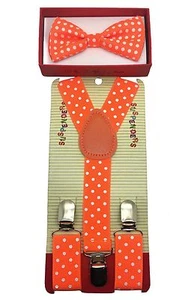 New Suspender + Bow Tie Matching Colors Sets for Boys Girls Kids Child Toddler - Picture 1 of 91