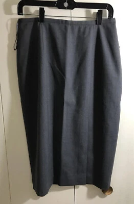 Falda para mujer Valerie Stevens Collection lana plus lycra línea A talla 10 gris Foto 1 de 4