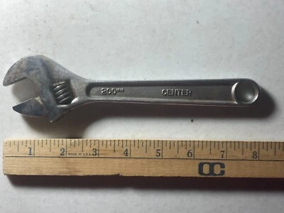 Vintage Center Adjustable Wrench 8" inch Drop Forged - Image 1 of 4