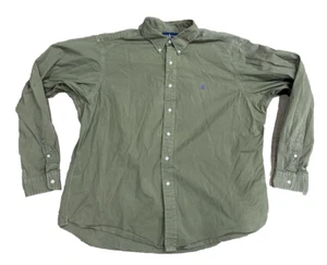 Polo Ralph Lauren uomo XXL camicia verde abbottonata vestibilità classica - Foto 1 di 11