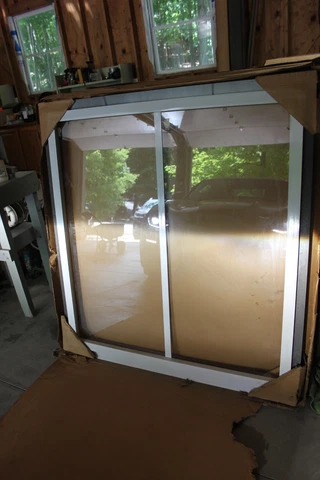 4 1980's Industrial Steel Windows 48"x45" Single Pane with 1 1/2" Nailing Flange Cover