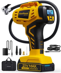 Inflador de Neumáticos Portátil 160PSI - 21V Recargable, Doble Potencia, Bomba de Aire Rápida - Imagen 1 de 8