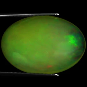8.84 Ct Natural Ethiopian Cabochon Opal Gemstone Multi Color Oval Cut - Picture 1 of 2