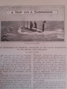 Submarine Royal Navy Handwriting Penmanship Inglis Crime Detection Articles 1903 - Imagen 1 de 6