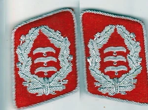 Ejército Alemán Luftwaffe Antiaéreo Corberst Cuello Pestañas un par en ROJO - Imagen 1 de 1