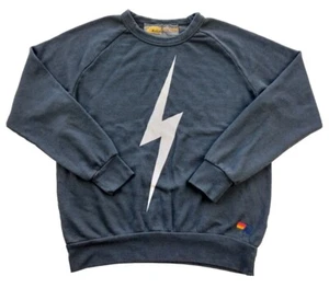 Aviator Nation Bolt Pullover Sweatshirt Unisex Größe Small blau Rundhalsausschnitt - Bild 1 von 7