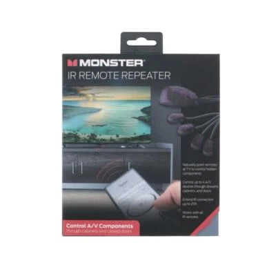 Monster IR Remote Repeater Control Up To 4 A/V Devices Up To 25 Ft - Brand New - Image 1 of 4