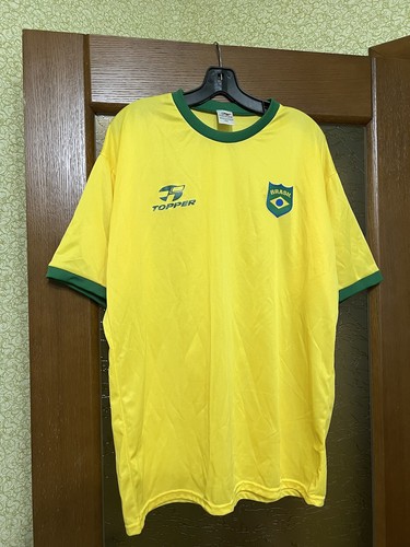 激レア　86 ブラジル代表　TOPPER ユニフォーム　メンズ　M サッカー Jersey Brazil Topper 1986 Manga Larga/Long Sleeve Training. RARE