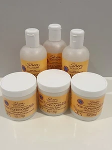Shea Solutions Deep Moisture Shampoo & Leave-In Conditioner , 8 oz. Lot Of 6 - Picture 1 of 3