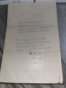 Antike 1860er Jahre Bürgerkrieg Ära Valentinstag Gedicht Karte Valentinstag - Bild 1 von 4